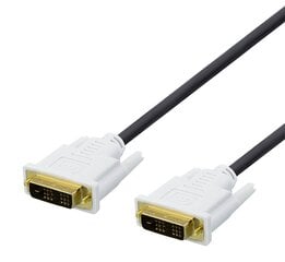Deltaco, DVI-D Dual Link, 1080 p 60 Hz, 1 m hinta ja tiedot | Kaapelit ja adapterit | hobbyhall.fi