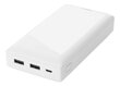 Varavirtalähde Deltaco 20000mAh, 2xUSB-A, LED-valo, valkoinen hinta ja tiedot | Varavirtalähteet | hobbyhall.fi