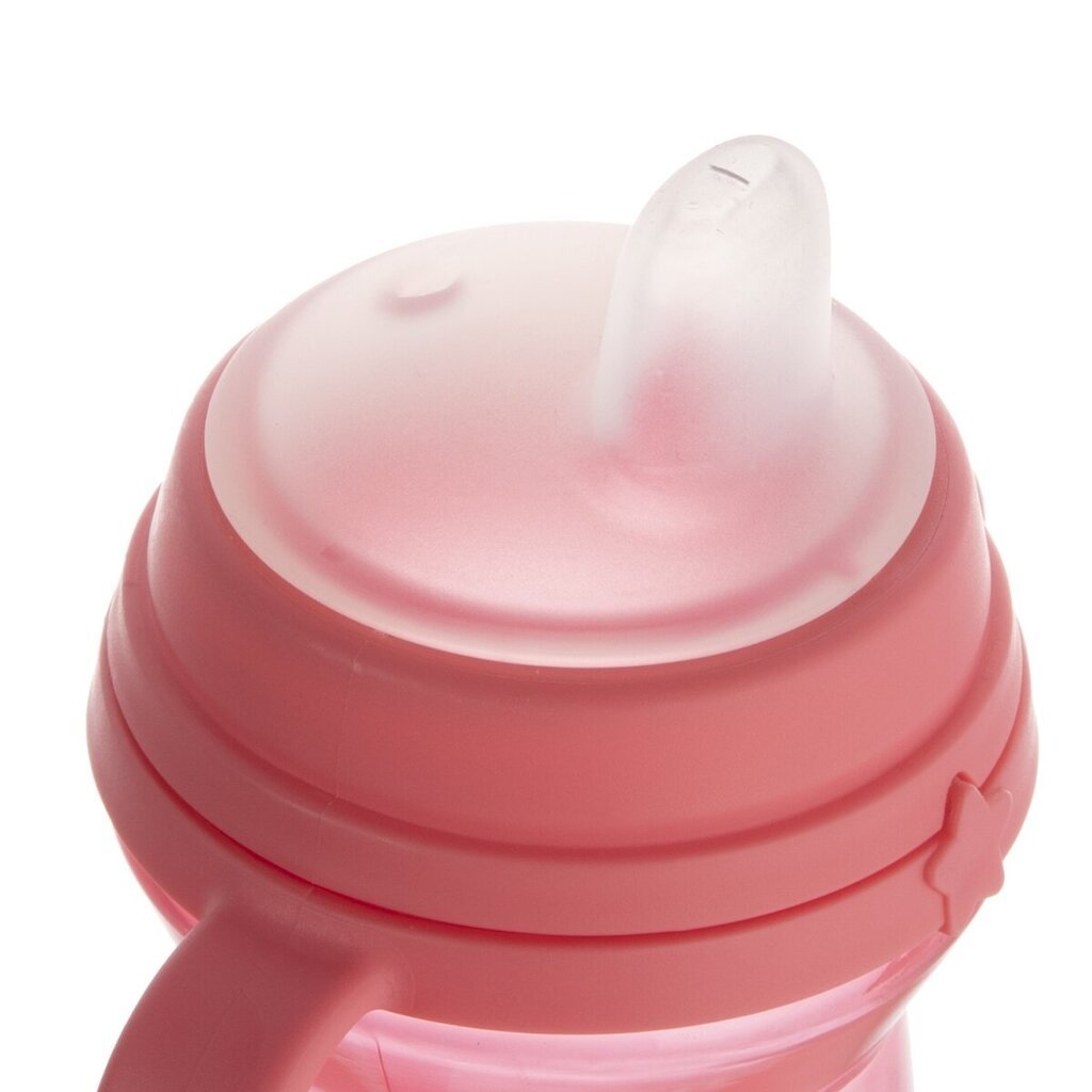 Canpol Babies FirstCup silikonikannella, vaaleanpunainen, 6 kk+, 150 ml hinta ja tiedot | Tuttipullot ja tarvikkeet | hobbyhall.fi