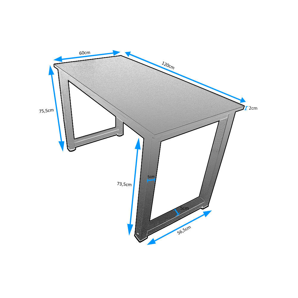 Desk Loft, musta/valkoinen hinta ja tiedot | Tietokonepöydät ja työpöydät | hobbyhall.fi