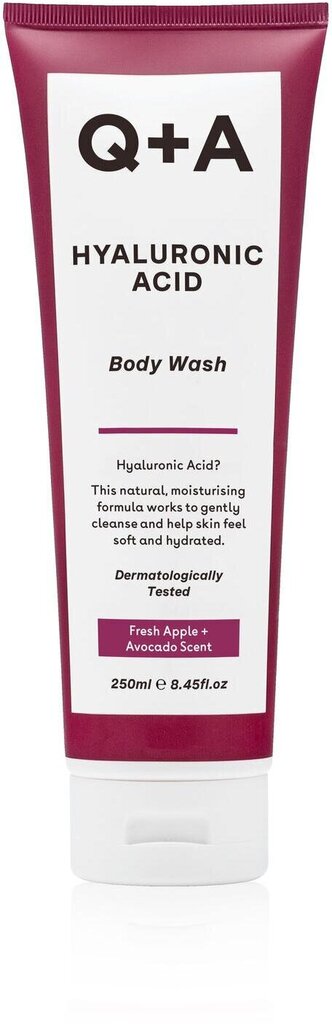 Q+A Hyaluronic Acid Body Wash vartalonpesuaine hyaluronihapolla, 250 ml hinta ja tiedot | Suihkusaippuat ja suihkugeelit | hobbyhall.fi