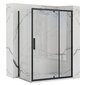 Rea Rapid Swing -suihkuseinä, musta, 120x80 cm hinta ja tiedot | Suihkuseinät ja -ovet | hobbyhall.fi
