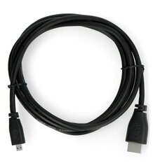 Raspberry Pi Micro HDMI - HDMI, 2 m hinta ja tiedot | Kaapelit ja adapterit | hobbyhall.fi