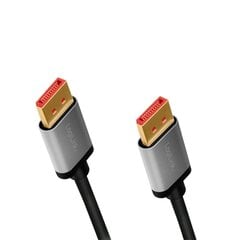 Kaapeli LogiLink DisplayPort 8K/60 Hz, DP/M–DP/M, alu. 1 m hinta ja tiedot | Kaapelit ja adapterit | hobbyhall.fi