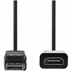 DisplayPort-HDMI-kaapeli Nedis CCGP37150BK02 20 cm Musta hinta ja tiedot | Kaapelit ja adapterit | hobbyhall.fi