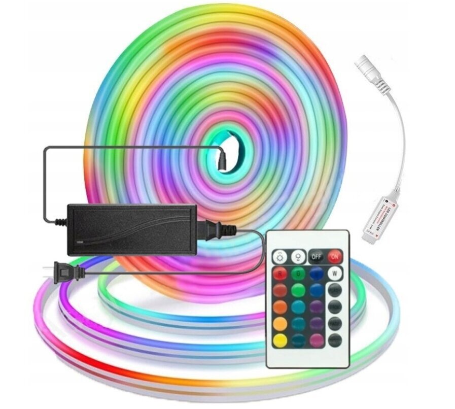 LED-nauha Neon Flex Rgb konsolilla, 5m hinta ja tiedot | LED-valonauhat | hobbyhall.fi