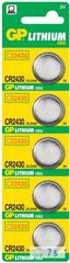 GP Batteries CR2430-U5 hinta ja tiedot | Paristot | hobbyhall.fi