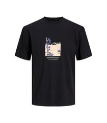 Jack & Jones miesten T-paita 12253613*02, musta 5715513555026 hinta ja tiedot | Miesten T-paidat | hobbyhall.fi