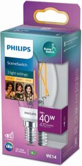 Philips LEDClassic Scene Switch eq.40W B35 E14 lämmin valkoinen polttimo hinta ja tiedot | Philips Kodin remontointi | hobbyhall.fi