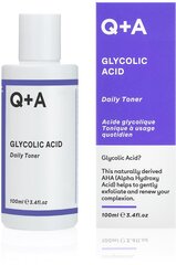 Q + A Ihon kasvovesi glykolihapolla, 100 ml hinta ja tiedot | Q+A Hajuvedet ja kosmetiikka | hobbyhall.fi