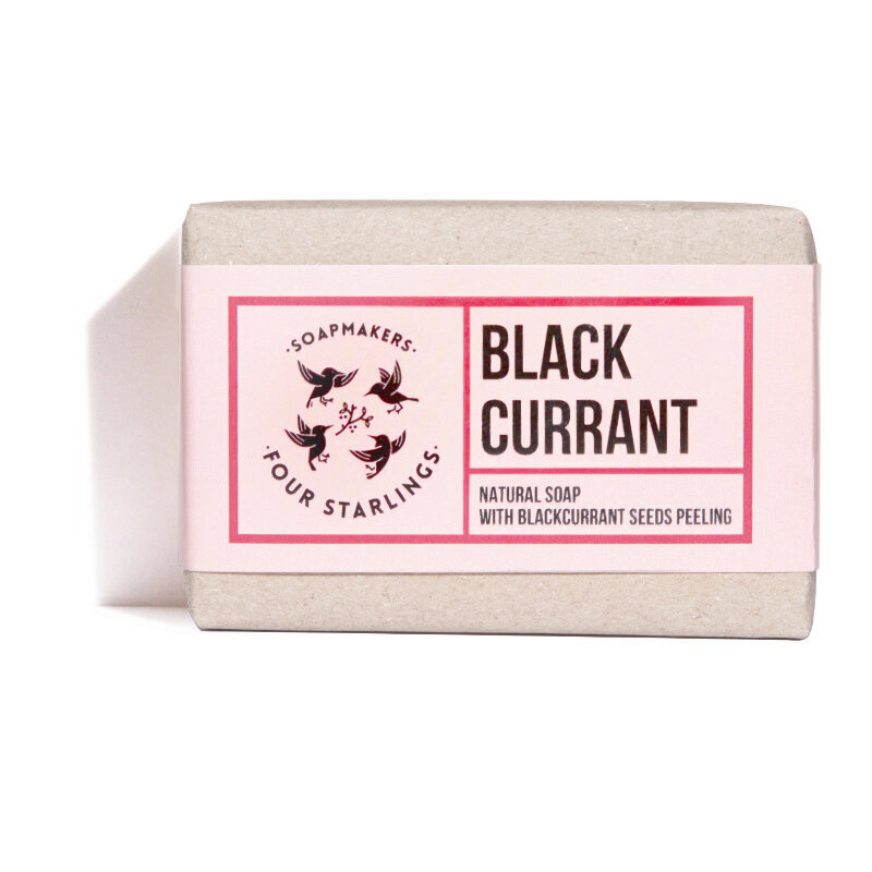 Kiinteä suihkugeeli Four Starlings Black Currant, 110 g hinta ja tiedot | Suihkusaippuat ja suihkugeelit | hobbyhall.fi