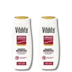 Hiusten shampoo ja hoitoaine setti arganilla Vitelite Argan setti 2 kpl. 250 ml, 250 ml hinta ja tiedot | Shampoot | hobbyhall.fi