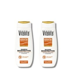 Sarja hiusshampoota ja hoitoainetta keratiinilla Vitelite Keratin, 2 kpl sarjassa. 250 ml, 250 ml hinta ja tiedot | Shampoot | hobbyhall.fi