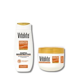 Hiusten shampoo ja hiusnaamiosetti keratiinilla Vitelite Keratin, 2 kpl. 250 ml + 150 ml hinta ja tiedot | Neutroderma Hiustenhoitotuotteet | hobbyhall.fi