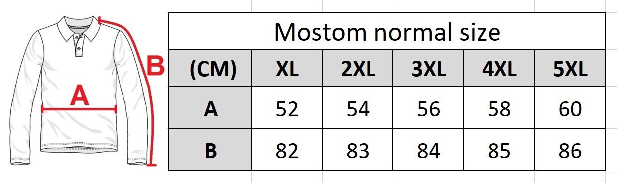 Miesten pitkähihainen paita Mostom 052-3 hinta ja tiedot | Miesten T-paidat | hobbyhall.fi