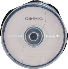 Omega DVD+R 4.7GB 16x 25kpl kara hinta ja tiedot | Vinyylilevyt, CD-levyt, DVD-levyt | hobbyhall.fi