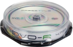 Omega Freestyle DVD-R 4.7GB 16x 10kpl kara hinta ja tiedot | Vinyylilevyt, CD-levyt, DVD-levyt | hobbyhall.fi