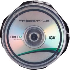 Omega Freestyle DVD-R 4.7GB 16x 10kpl kara hinta ja tiedot | Vinyylilevyt, CD-levyt, DVD-levyt | hobbyhall.fi