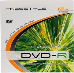 Omega Freestyle DVD-R 4.7GB 16x turvapaketti hinta ja tiedot | Vinyylilevyt, CD-levyt, DVD-levyt | hobbyhall.fi