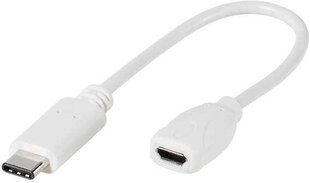 Vivanco adapteri USB-C - microUSB 2.0 10cm (45285) hinta ja tiedot | Adapterit | hobbyhall.fi