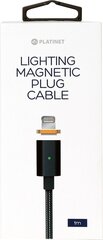 Platinet-kaapeli Lightning 1m magneettinen (PUCMPIP1) hinta ja tiedot | Kaapelit ja adapterit | hobbyhall.fi