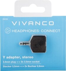 Vivanco-adapteri 3,5mm - 2x3,5mm (39269) hinta ja tiedot | Adapterit | hobbyhall.fi