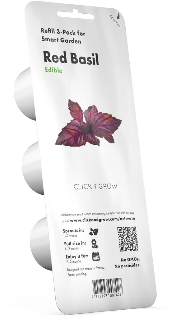 Click & Grow Smart Garden -täyttö Red Basil 3kpl hinta ja tiedot | Yrttien siemenet | hobbyhall.fi