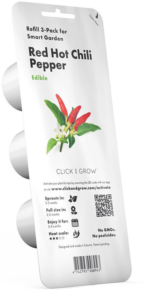 Click & Grow Smart Garden -täyte Punainen chilipippuri 3 kpl hinta ja tiedot | Yrttien siemenet | hobbyhall.fi