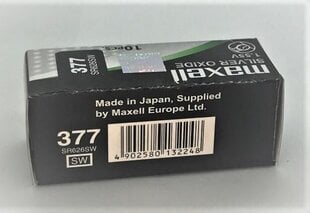 Maxell akku SR626SW/377 1,55V hinta ja tiedot | Maxell Valaistus ja sähkölaitteet | hobbyhall.fi