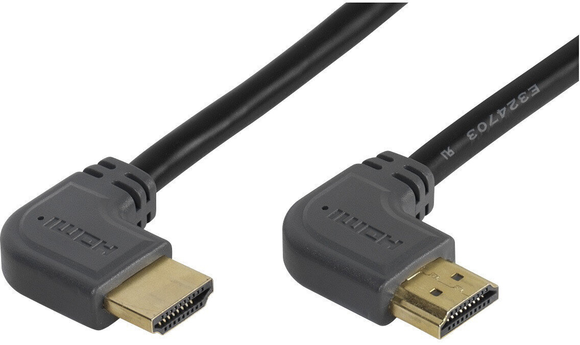 Vivanco-kaapeli HDMI-HDMI 1,5m kulmikas (47106) hinta ja tiedot | Kaapelit ja adapterit | hobbyhall.fi