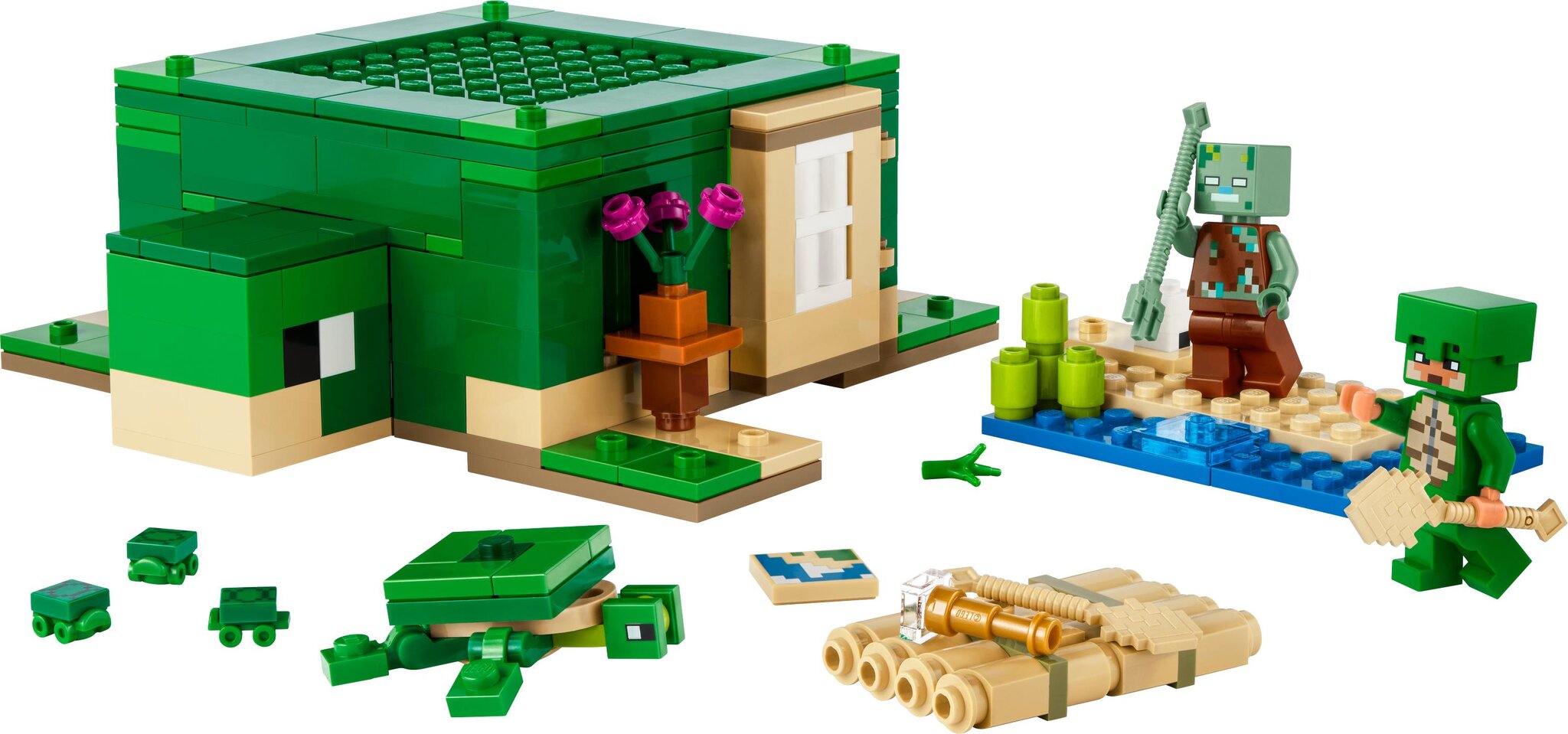 21254 LEGO® Minecraft Kilpikonnarannan talo hinta ja tiedot | LEGOT ja rakennuslelut | hobbyhall.fi