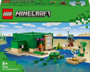 21254 LEGO® Minecraft Kilpikonnarannan talo hinta ja tiedot | LEGOT ja rakennuslelut | hobbyhall.fi