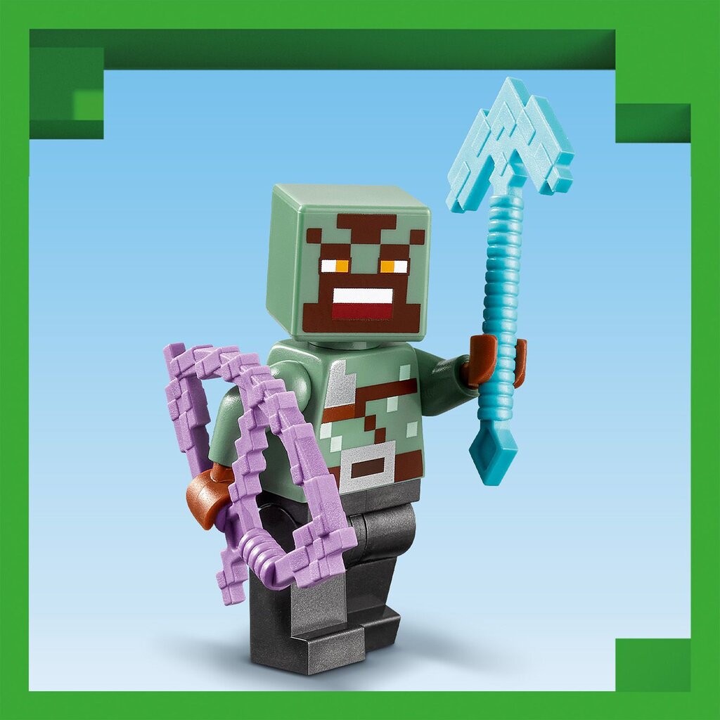 21255 LEGO® Minecraft Hornaportaalin väijytys hinta ja tiedot | LEGOT ja rakennuslelut | hobbyhall.fi