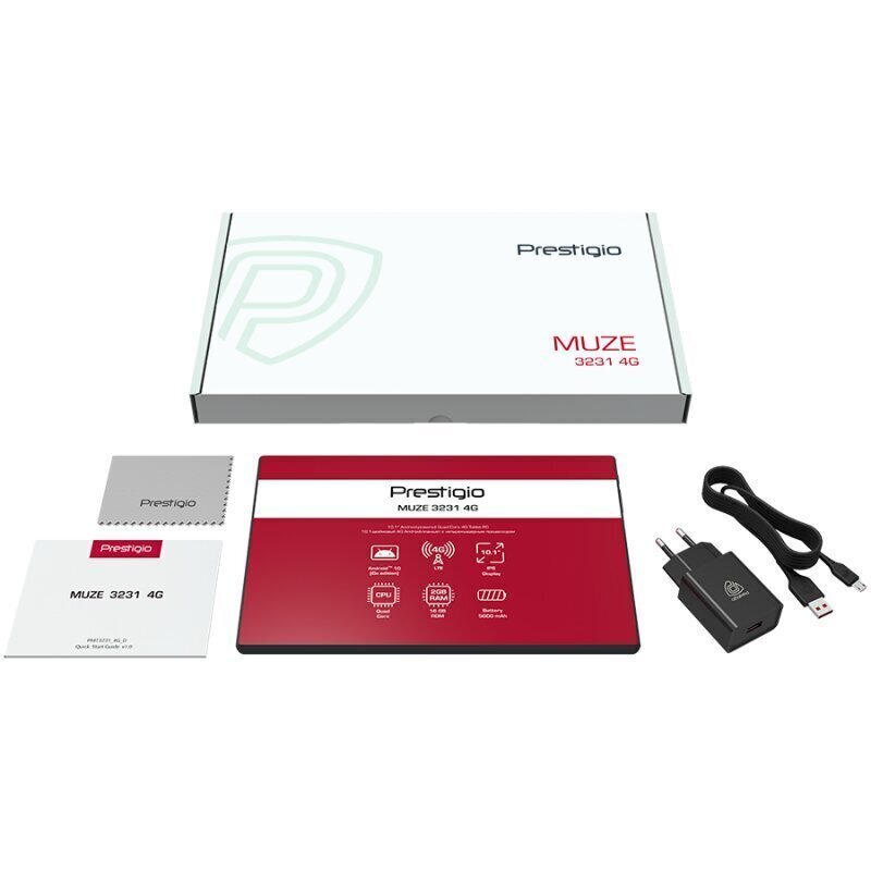 Prestigio Muze 3231 Wi-Fi+4G, 16GB 10.1" tabletti , Dark Grey hinta ja tiedot | Tabletit | hobbyhall.fi