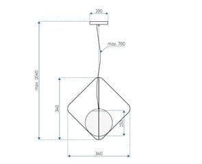 Kattovalaisin app1017-1cp hinta ja tiedot | Riippuvalaisimet | hobbyhall.fi