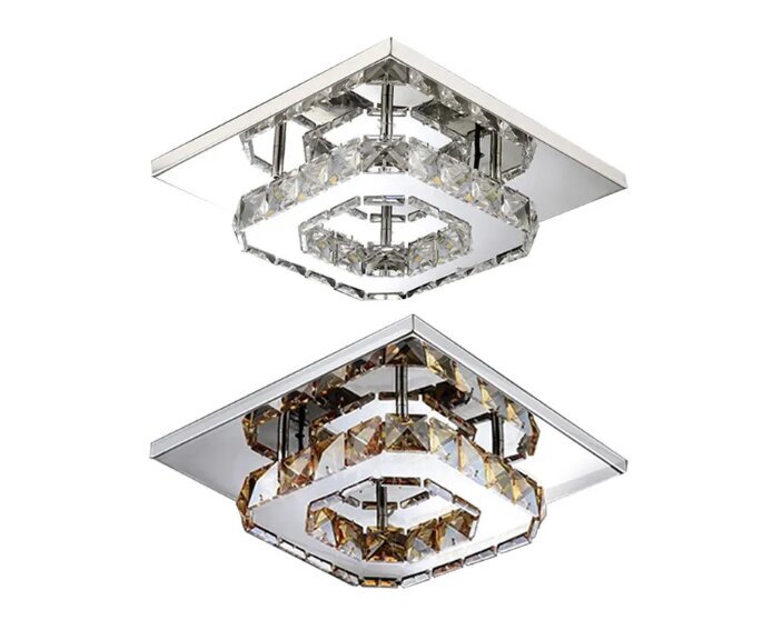 Crystal neliön kattovalaisin plafond glamour 8w app405-c app406-c hinta ja tiedot | Riippuvalaisimet | hobbyhall.fi