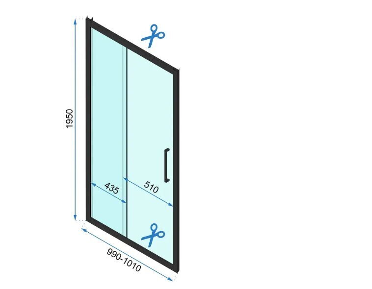 Suihkuovi Rea rapid slide 100 hinta ja tiedot | Suihkuseinät ja -ovet | hobbyhall.fi