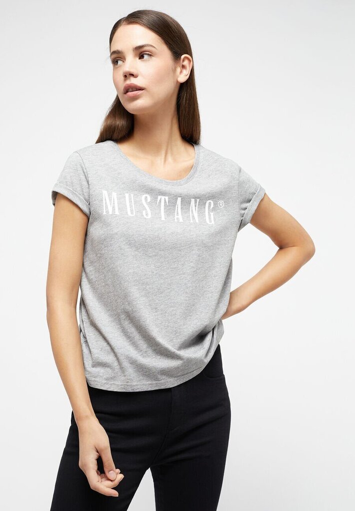 Mustang naisten T-paita 1013933*4140, harmaa 4058823667159 hinta ja tiedot | Naisten T-paidat | hobbyhall.fi