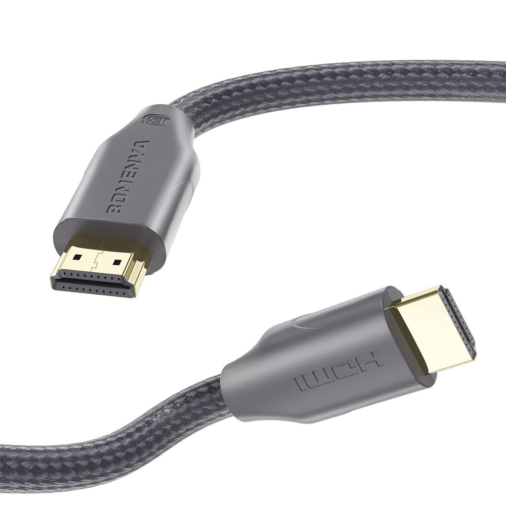 Nopea HDMI-kaapeli BOMENYA, 8K, 10M, 48Gbps, harmaa hinta ja tiedot | Kaapelit ja adapterit | hobbyhall.fi