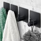 Itsekiinnittyvät pyyhekoukut VIGIME, 4 kpl, musta hinta ja tiedot | Kylpyhuoneen sisustus | hobbyhall.fi