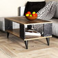 Kahvipöytä, Asir, 90x54x41,6 cm, tummanruskea/musta hinta ja tiedot | Sohvapöydät | hobbyhall.fi