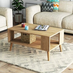 Kahvipöytä, Asir, 90x54x41,6 cm, vaaleanruskea hinta ja tiedot | Sohvapöydät | hobbyhall.fi