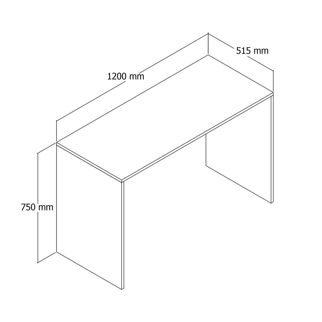 Työpöytä, Asir, 120x75x51,5 cm, beige hinta ja tiedot | Tietokonepöydät ja työpöydät | hobbyhall.fi