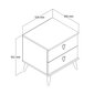 Yöpöytä, Asir, 52x55,1x45 cm, beige/valkoinen hinta ja tiedot | Yöpöydät | hobbyhall.fi