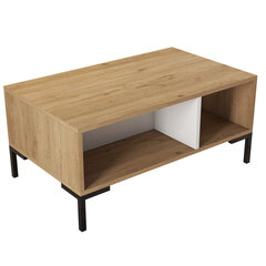 Kahvipöytä, Asir, 90x54x41,6 cm, ruskea/valkoinen hinta ja tiedot | Sohvapöydät | hobbyhall.fi