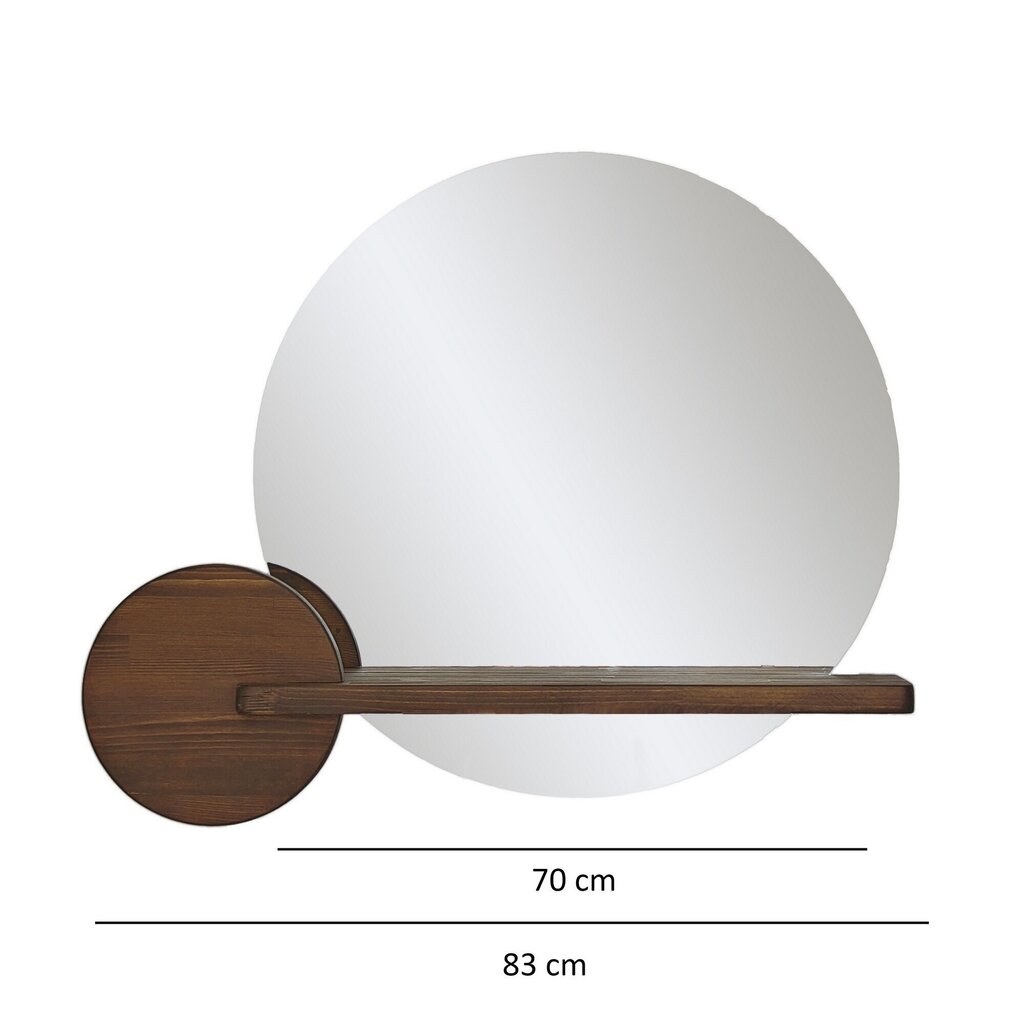 Peili, Asir, 83x70 cm, ruskea hinta ja tiedot | Peilit | hobbyhall.fi