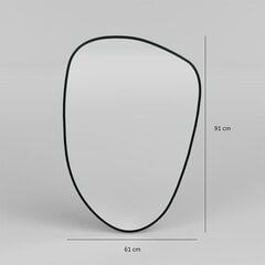 Peili, Asir, 91x61 cm, musta hinta ja tiedot | Peilit | hobbyhall.fi