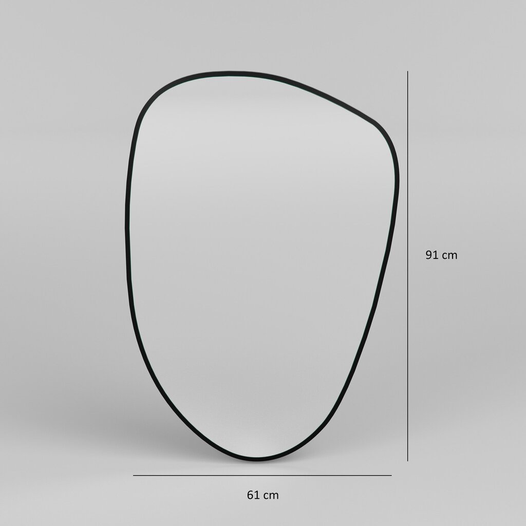 Peili, Asir, 91x61 cm, musta hinta ja tiedot | Peilit | hobbyhall.fi