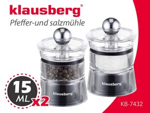 Klausberg pippuri- ja suolamyllysarja, 2 kpl hinta ja tiedot | Maustemyllyt ja maustepurkit | hobbyhall.fi