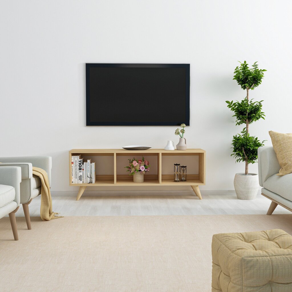 TV-taso, Asir, 120x48,2x29,6 cm, beige hinta ja tiedot | TV-tasot | hobbyhall.fi
